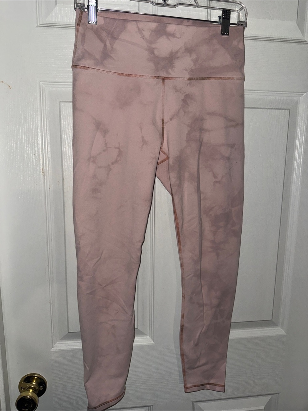 Fabletics Pink Tie-Dye Powerhold High-Waist Leggings